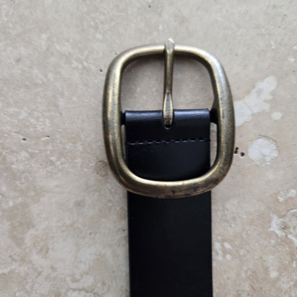 Lucky Brand Black Embroidered Floral Leather Belt SZ Small main image 10